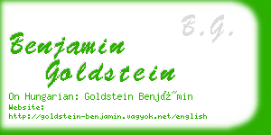 benjamin goldstein business card